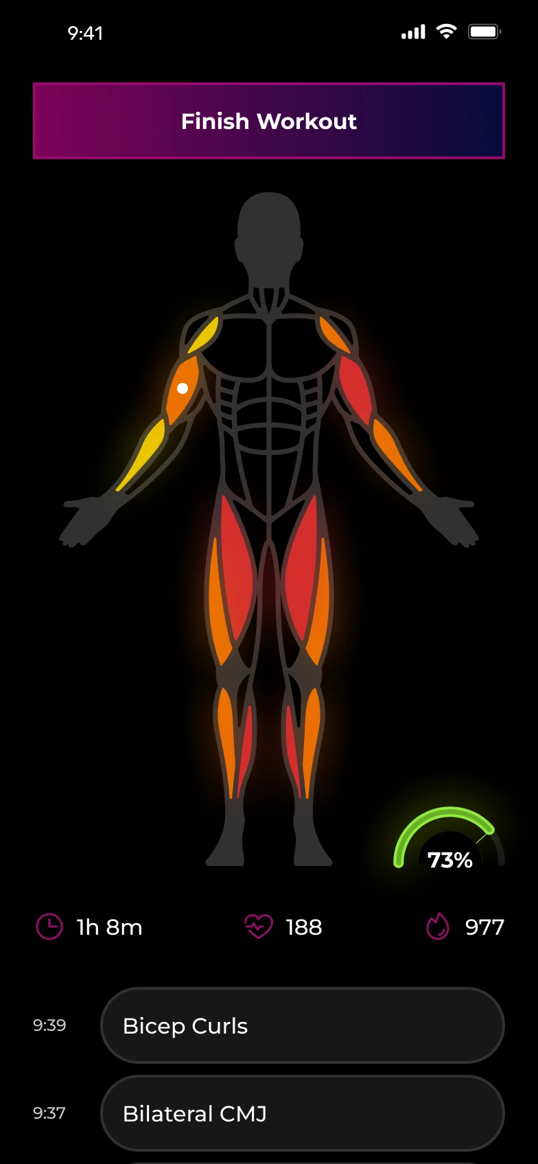 Indigo Fitness original application design 1
